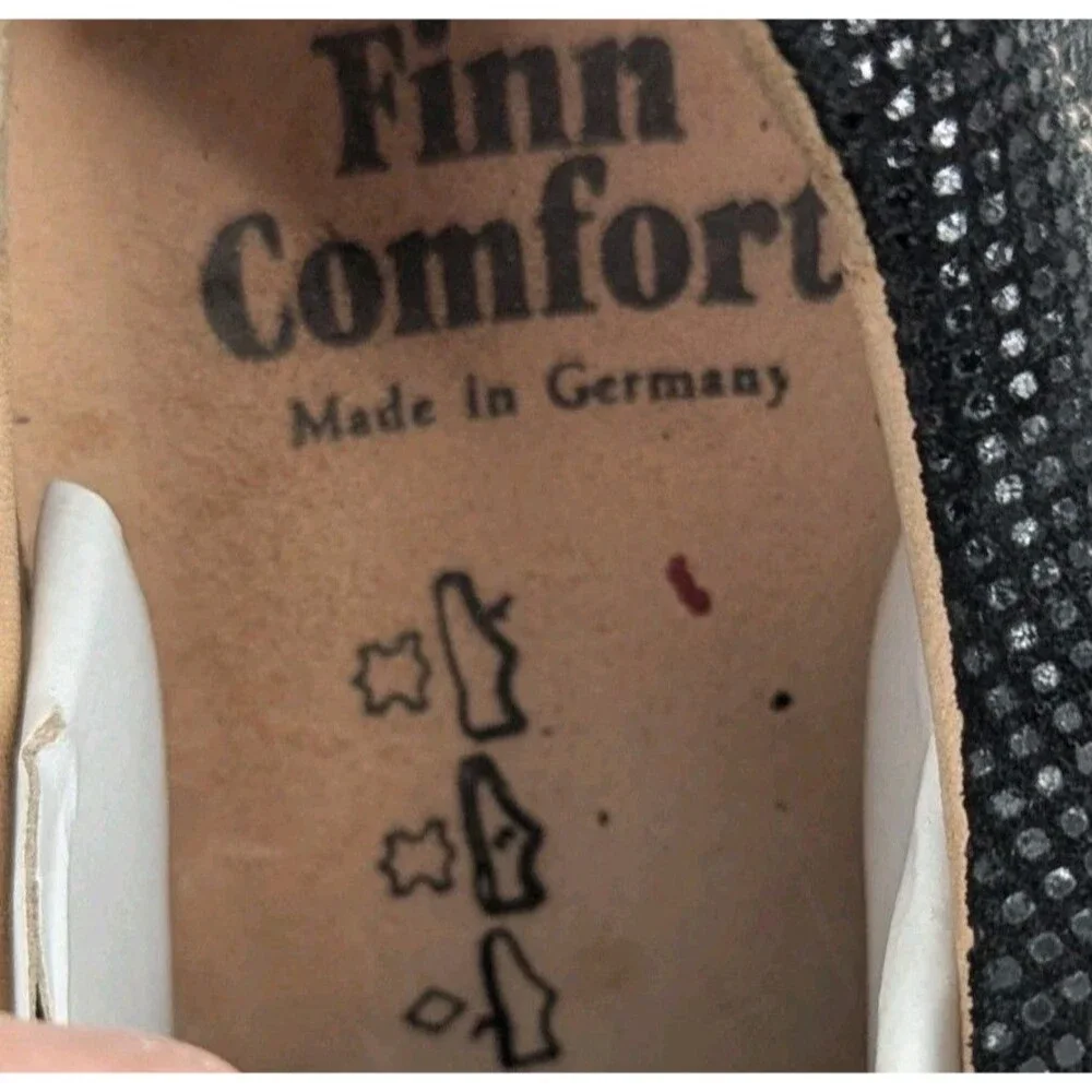 Finn Comfort Soho Sneakers Womens 39 US 8 Black Minipoint Nappa Leather Shoe